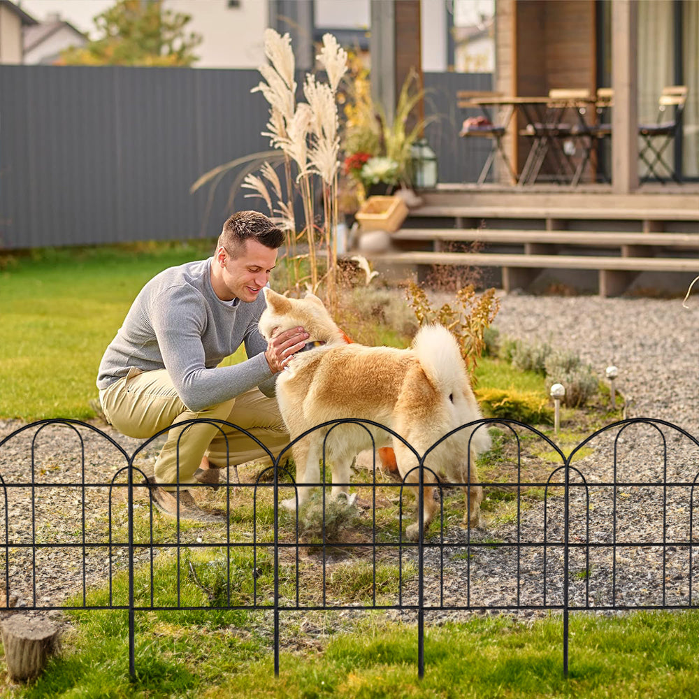 10Pcs Arched Top Iron Garden Fence