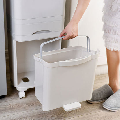 White Rubbish Dustbin Recycling Bin Rubbish Trash Home Kitchen