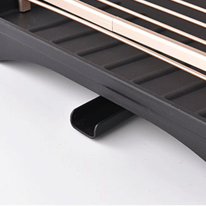 Dish Rack 2 Tiers Dish Drying Drainer with Drying Board Rose Gold