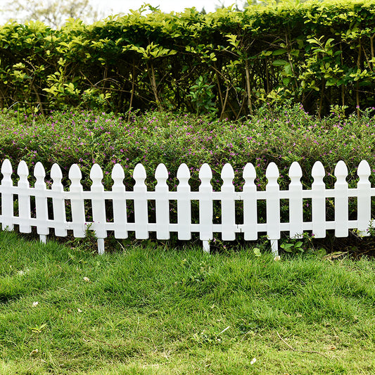 Plastic Picket Garden Fence Path Border Set of 4