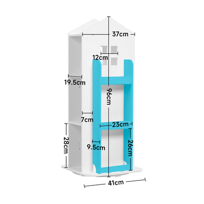 Kids' House Frame Rotating Bookshelf