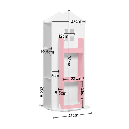 Kids' House Frame Rotating Bookshelf
