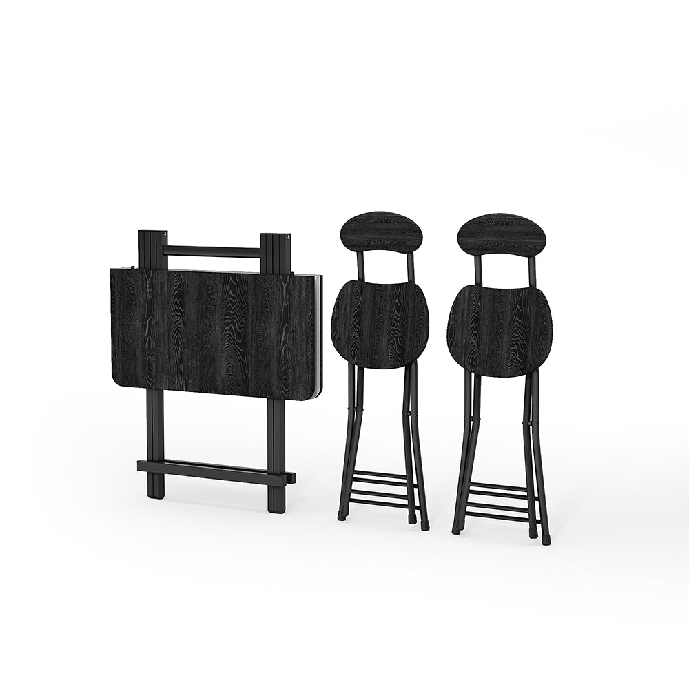 Black Folding Wooden Dining Table