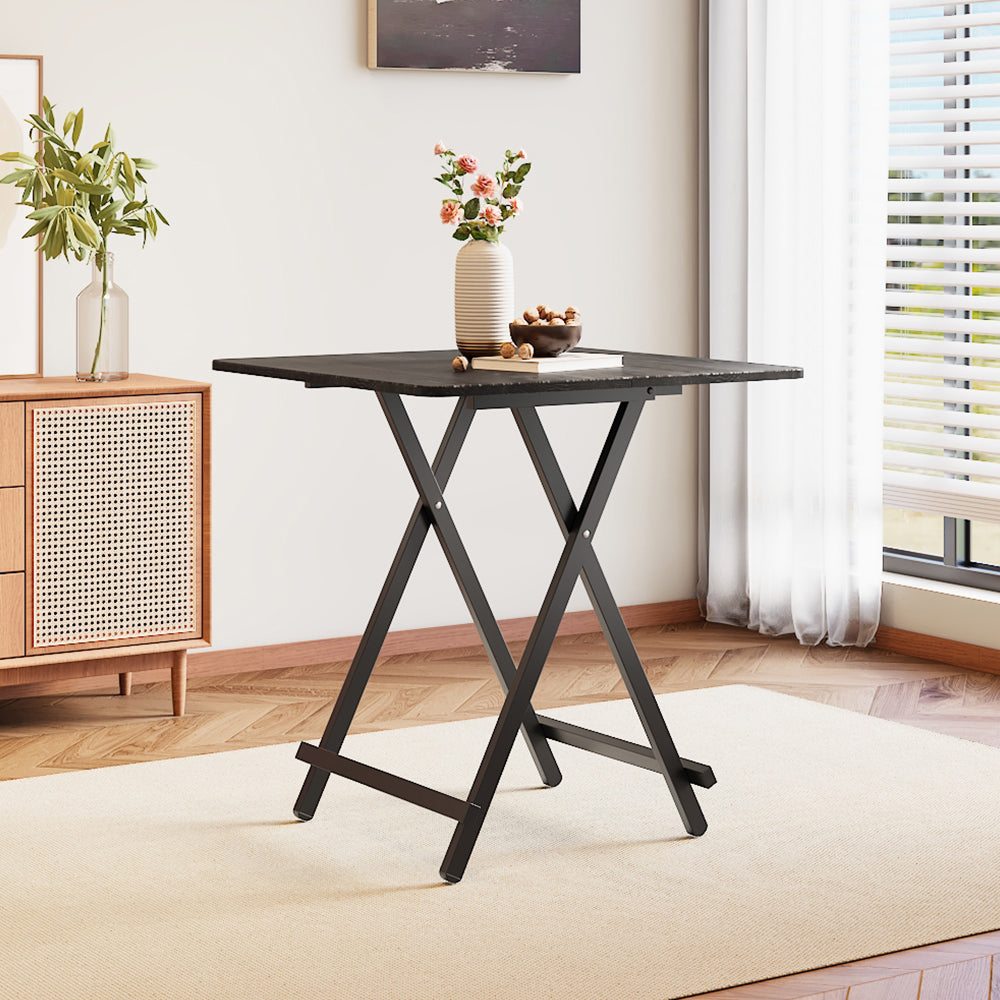 Black Folding Wooden Dining Table