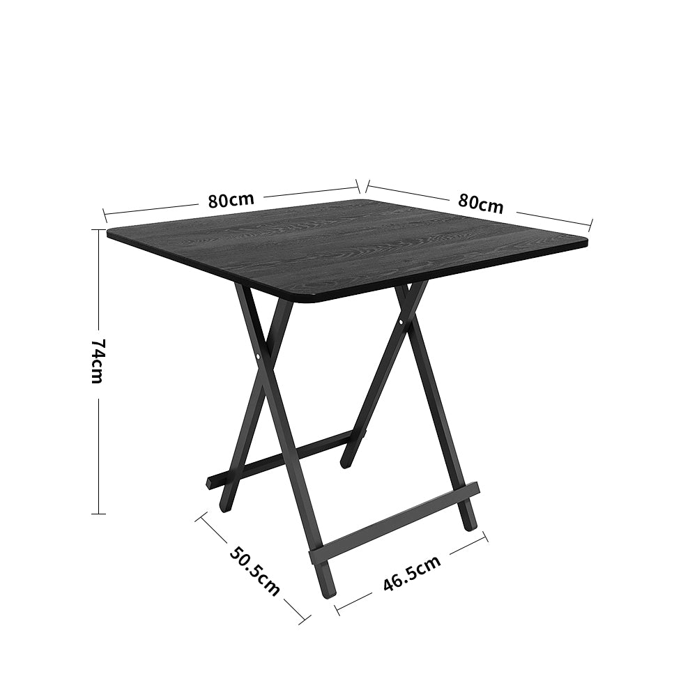 Black Folding Wooden Dining Table