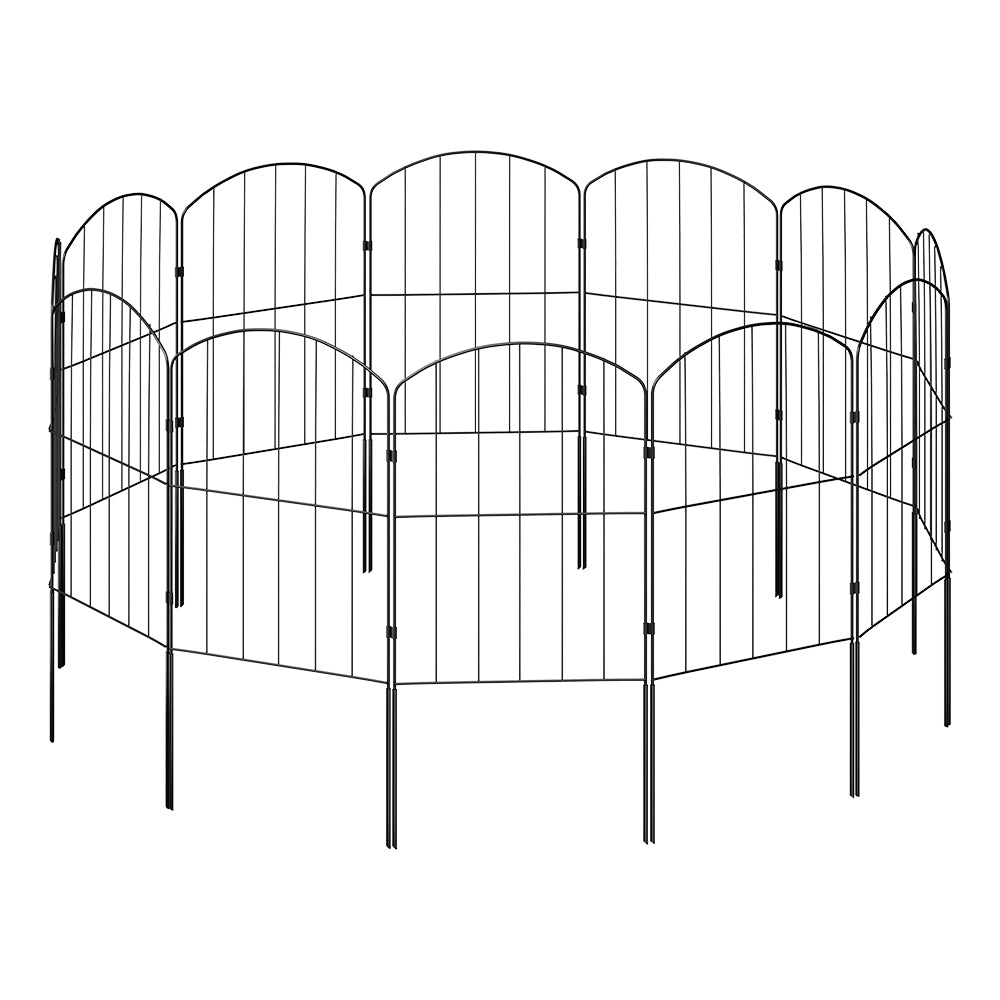 25 Panels 31x61cm Metal Garden Edging Fence Yard Borders Decor