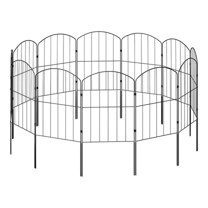 25 Panels 31x61cm Metal Garden Edging Fence Yard Borders Decor