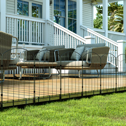 25 Panels 31x61cm Metal Garden Edging Fence Yard Borders Decor