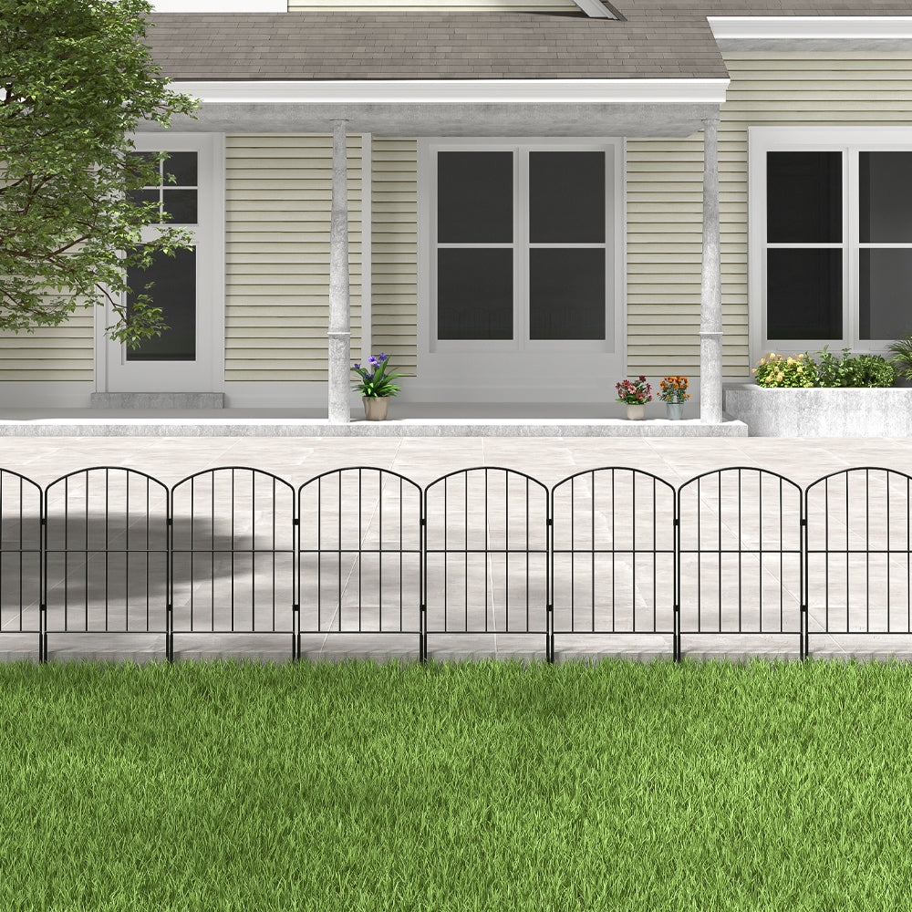 25 Panels 31x61cm Metal Garden Edging Fence Yard Borders Decor