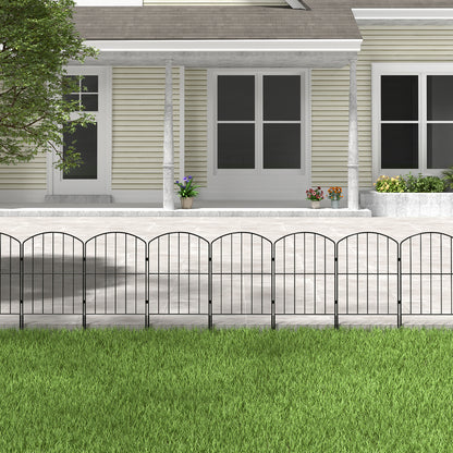 25 Panels 31x61cm Metal Garden Edging Fence Yard Borders Decor