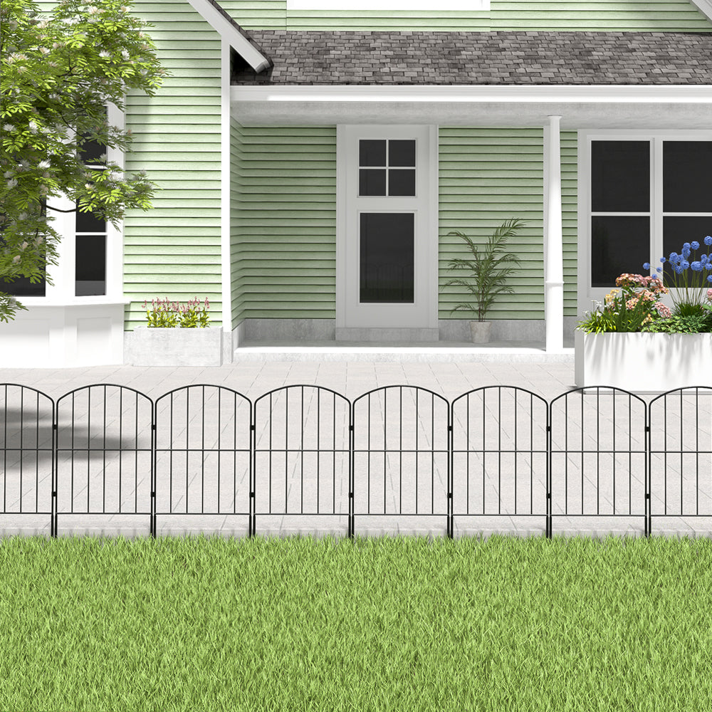 25 Panels 31x61cm Metal Garden Edging Fence Yard Borders Decor