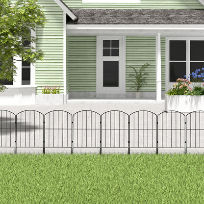 25 Panels 31x61cm Metal Garden Edging Fence Yard Borders Decor