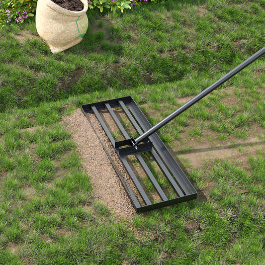Lawn Levelling Rake with 213cm Stainless Steel Handle