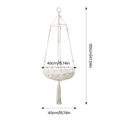 Bohemian Style Handwoven Cat Hammock Cat Bed with Soft Cushion