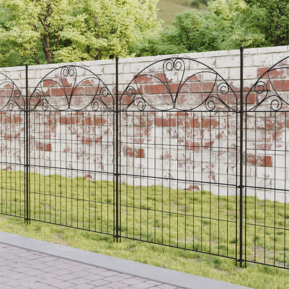 10-Pack Decorative Metal Garden Border Fence Panels