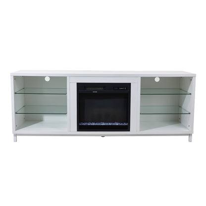 Freestanding TV Stand Entertainment Center with 18 Fireplace