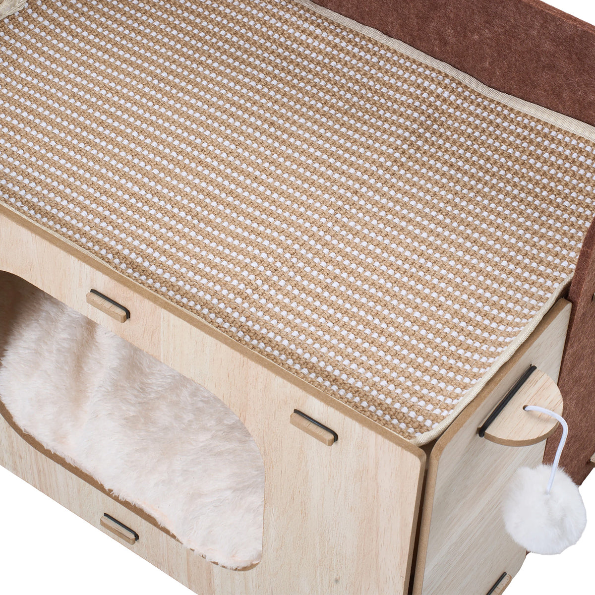 2-Tier Multifunctional Cat House Cave Pet Bed