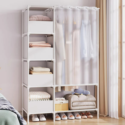 Portable Metal Closet Bedroom Cabinet