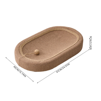 2-in-1 Oval Cat Scratcher & Bed
