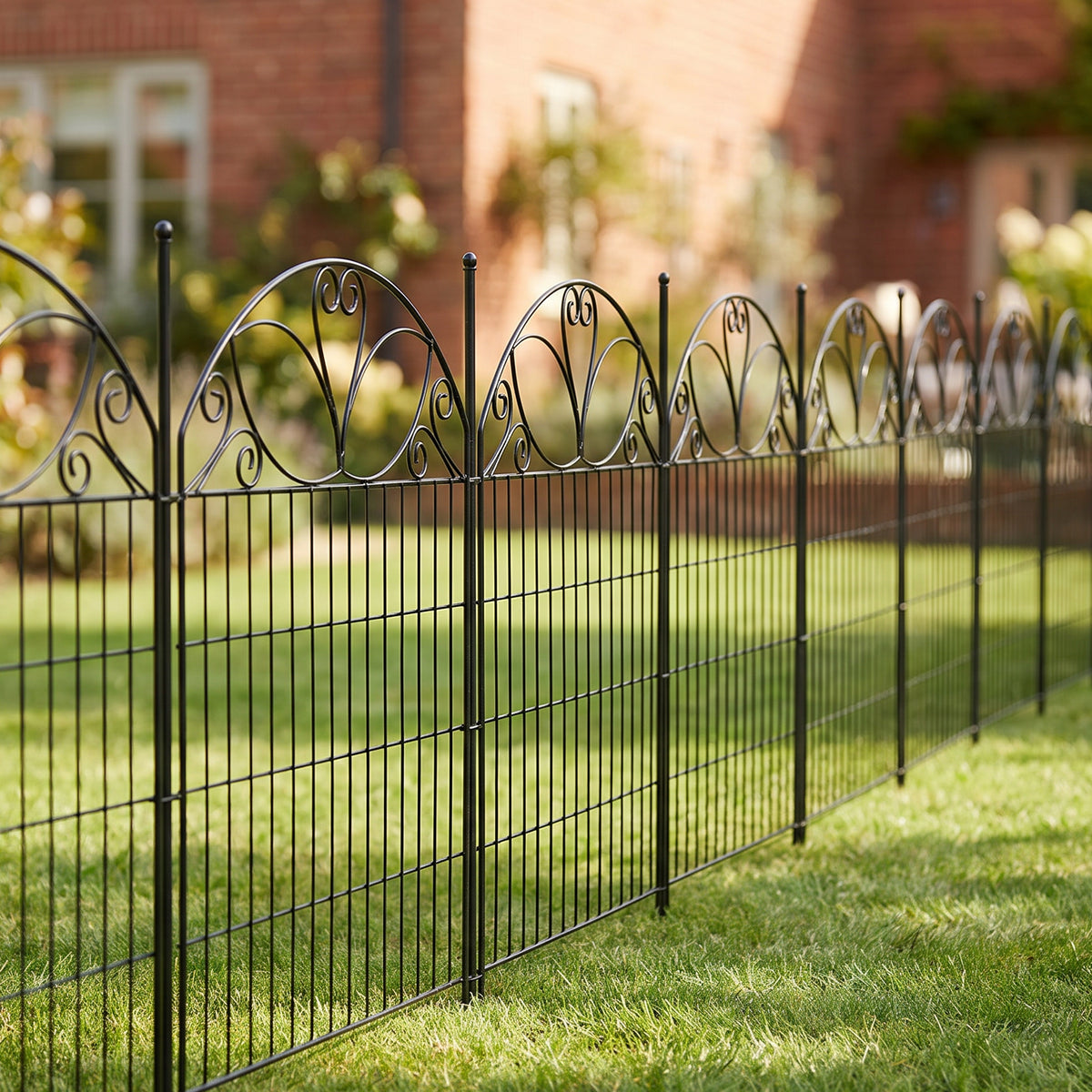 10-Panel Decorative Garden Fence Set