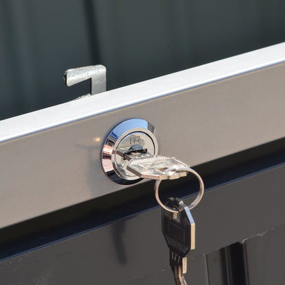Black/Green/Grey Steel Lockable Garden Bicycle Storage Shed