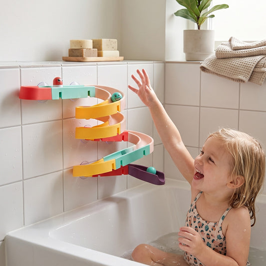 Wall-Mounted Bath Track Toy Set for Kids