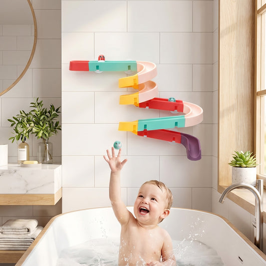 Wall-Mounted Bath Track Toy Set for Kids
