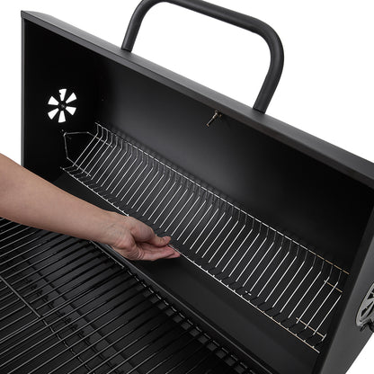 Outdoor Garden Charcoal Smoker BBQ Grill with Wheels