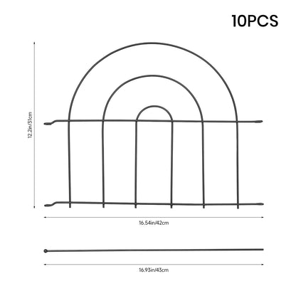 10Pcs Decorative Metal Garden Fences