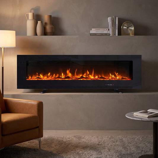Wall Mounted Electric Fireplace with Remote Control