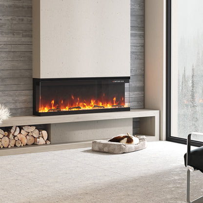 50inch Recessed and Freestanding Electric Fireplace with Remote Control
