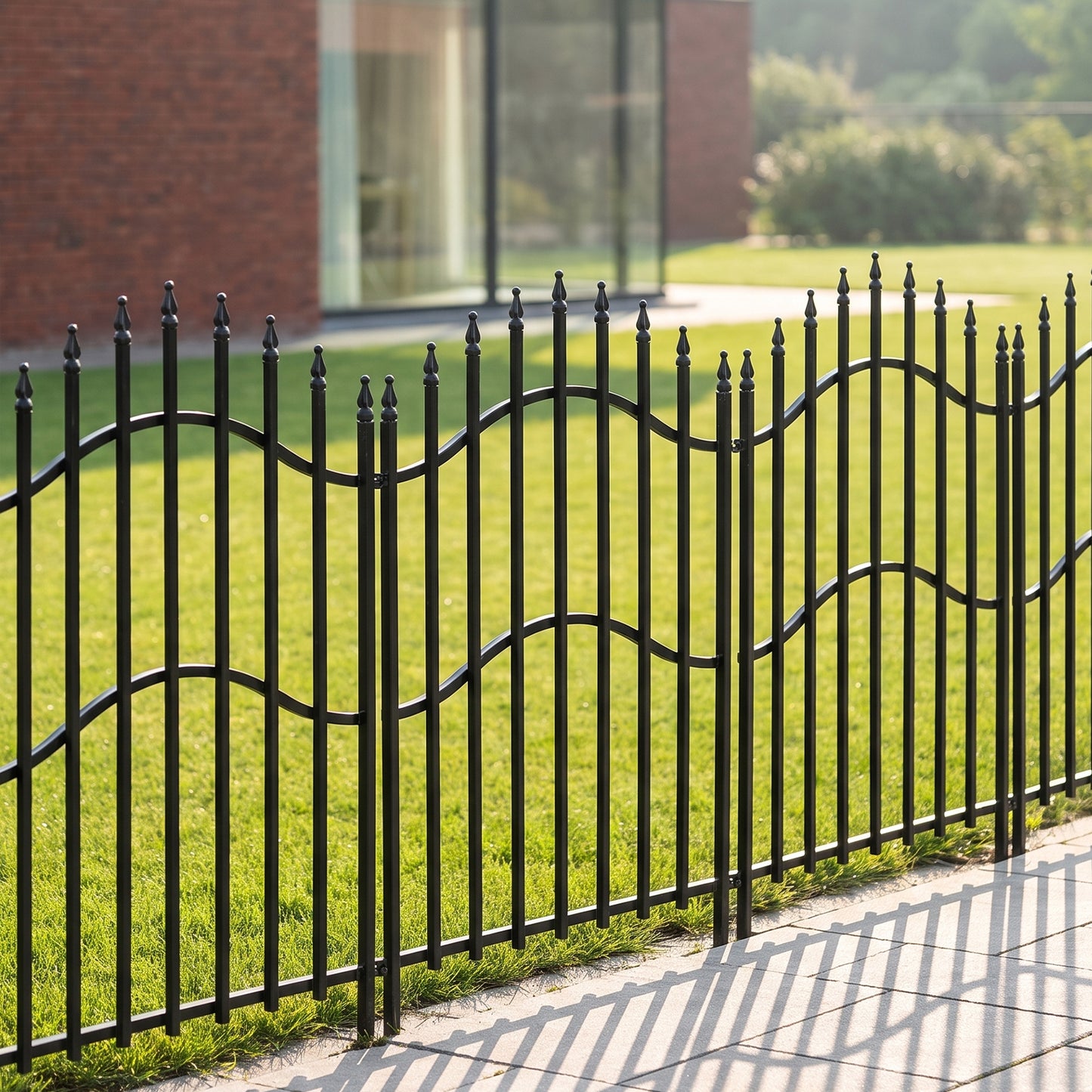 5-Pack Decorative Metal Garden Fence Panels