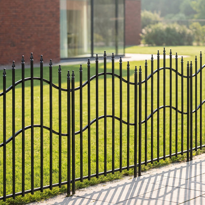 5-Pack Decorative Metal Garden Fence Panels