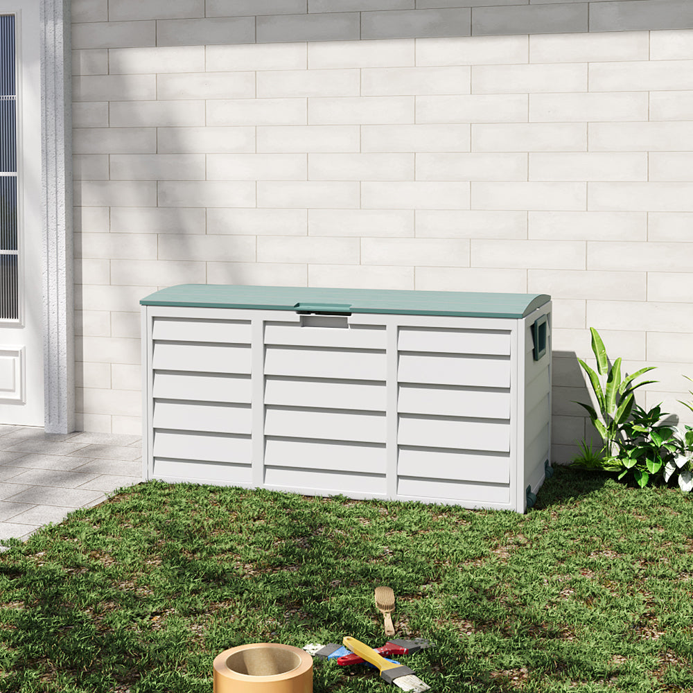 290L Outdoor Storage Deck Box with Wheels