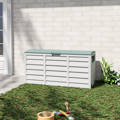 290L Outdoor Storage Deck Box with Wheels