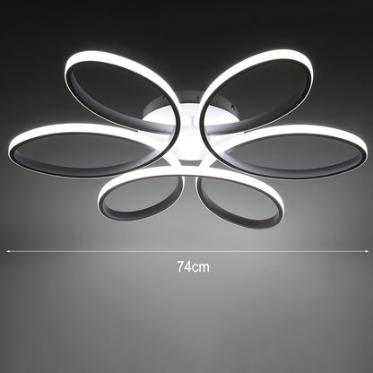 Modern Acrylic Petal LED Semi Ceiling Light