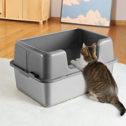 Semi-Closed Anti-Splash Cat Litter Box Pet Toilet