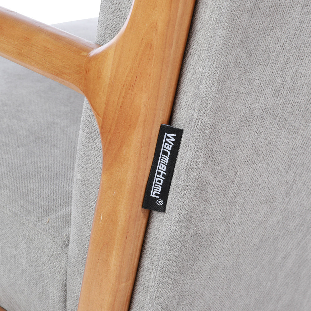 Solid Wooden Frame Upholstered Tufted Armchair
