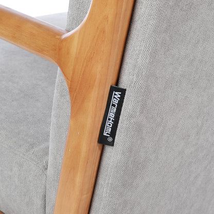 Solid Wooden Frame Upholstered Tufted Armchair