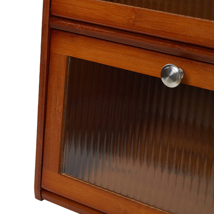 Bamboo Bread Storage Cabinet for Kitchen Counter