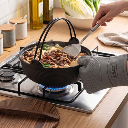 4L Cast Iron Nabe Pot with Double Handles