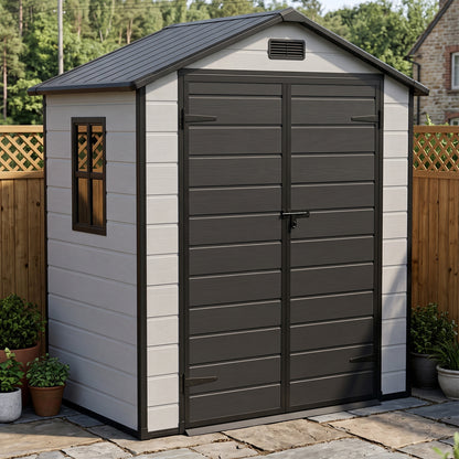 6 x 4 FT Garden Plastic Storage Shed