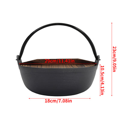 4L Cast Iron Nabe Pot with Double Handles