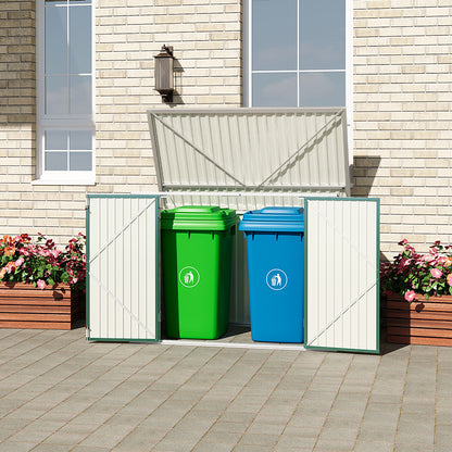Steel Trash Can Bin Enclosure Storage Shed