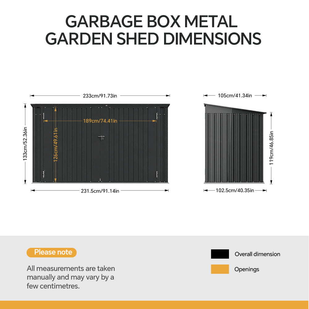 Outdoor Trash Bin Storage Shed