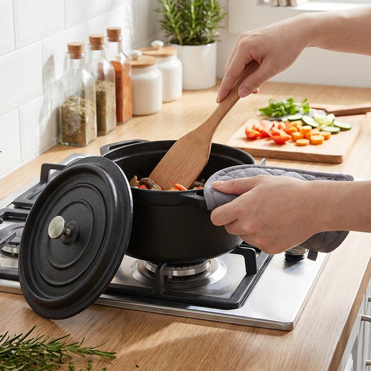 1L Pre-Seasoned Cast Iron Dutch Oven with Lid
