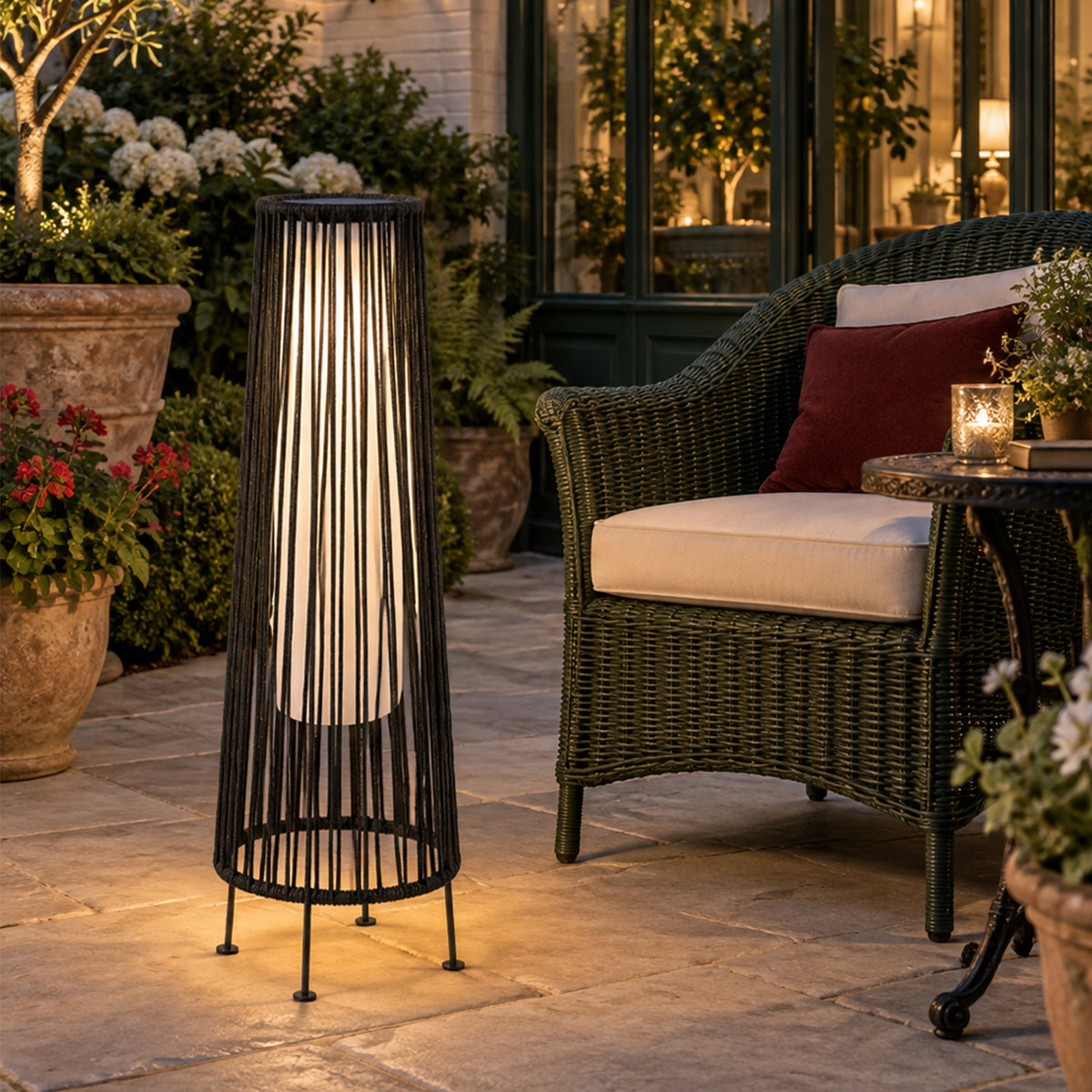 2-Pack Solar Outdoor Floor Lamp