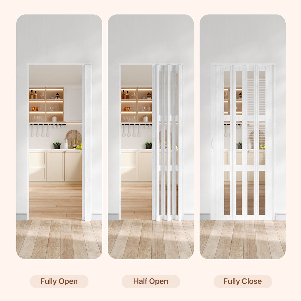 Transparent Windows PVC Folding Door