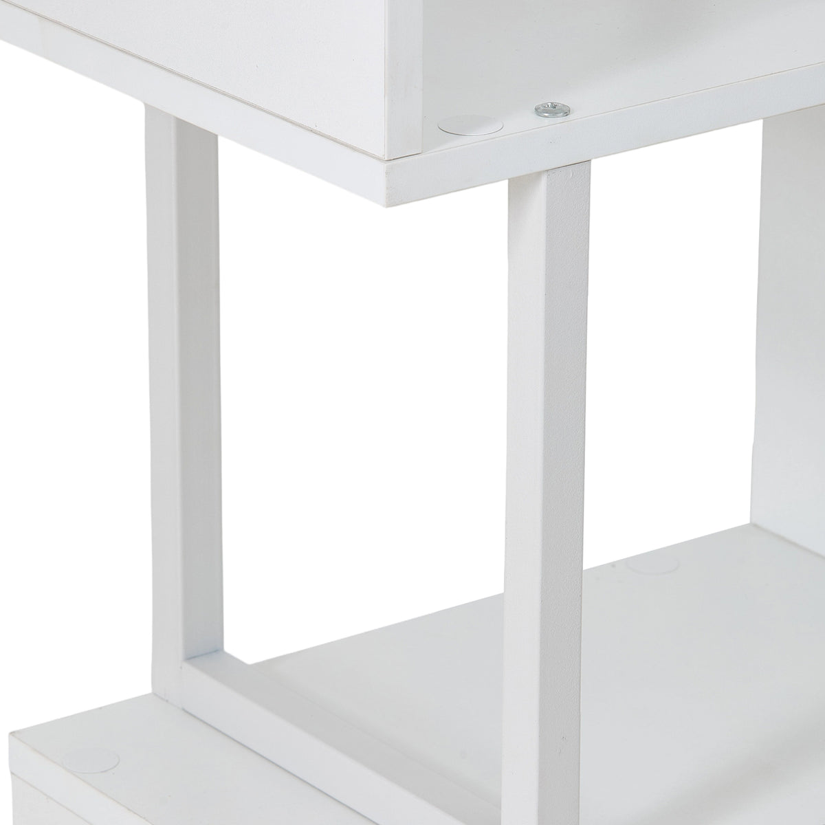 S-shaped Geometric Storage Rack with LED Lights