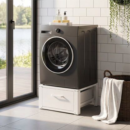 Washing Machine Dryer Pedestal with Drawer